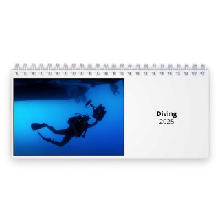 Diving 2025 Desk Calendar