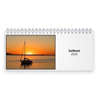 Sailboat 2025 Desk Calendar