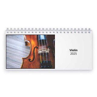 Violin 2025 Desk Calendar