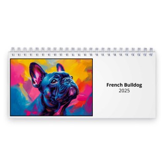 French Bulldog 2025 Desk Calendar