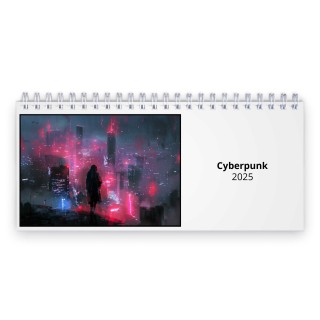 Cyberpunk 2025 Desk Calendar
