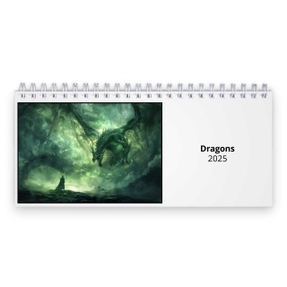 Dragons 2025 Desk Calendar