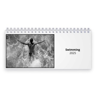 Swimming 2025 Desk Calendar