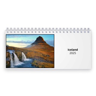 Iceland 2025 Desk Calendar