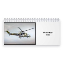 Helicopter 2025 Desk Calendar