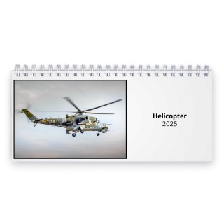 Helicopter 2025 Desk Calendar