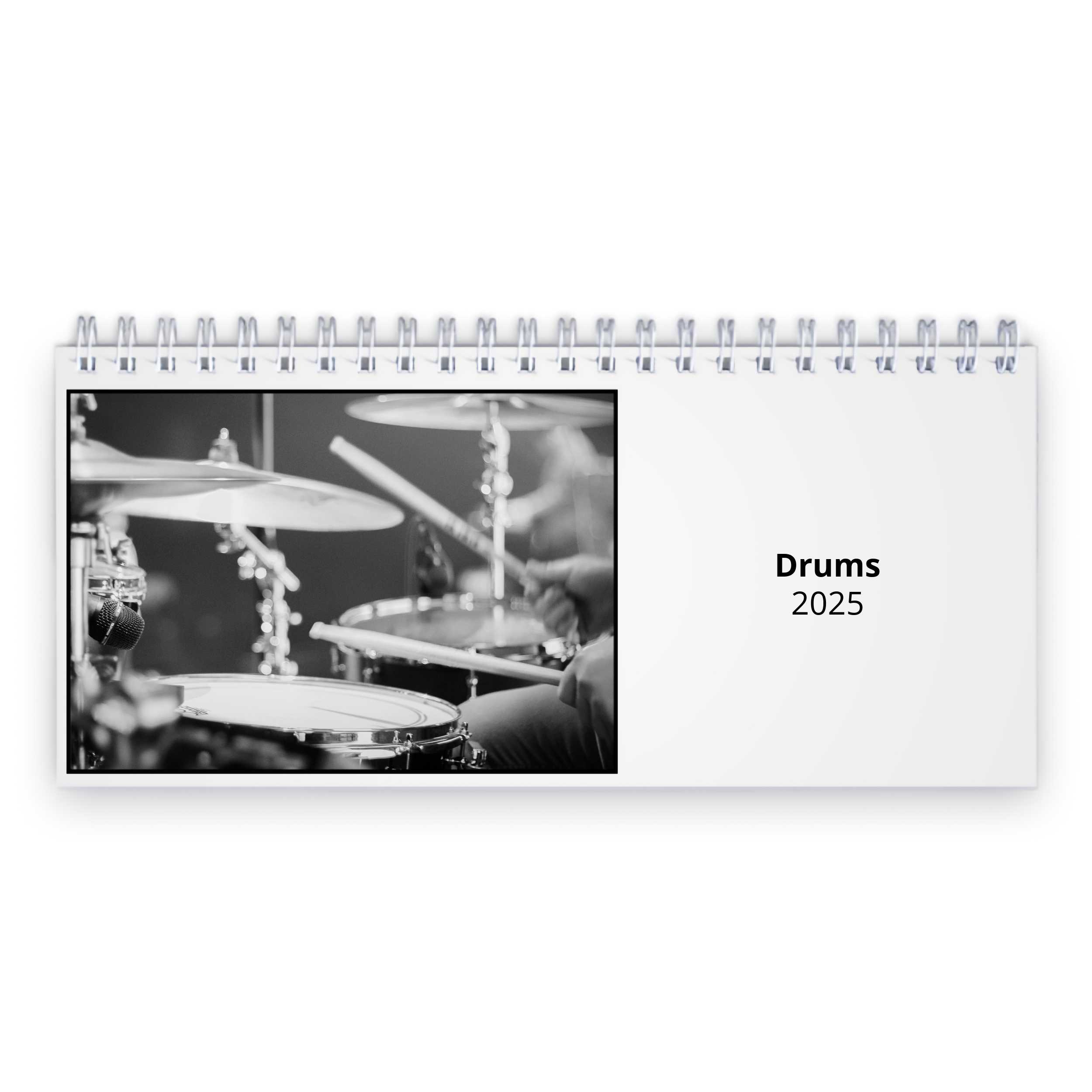 Drums 2025 Desk Calendar