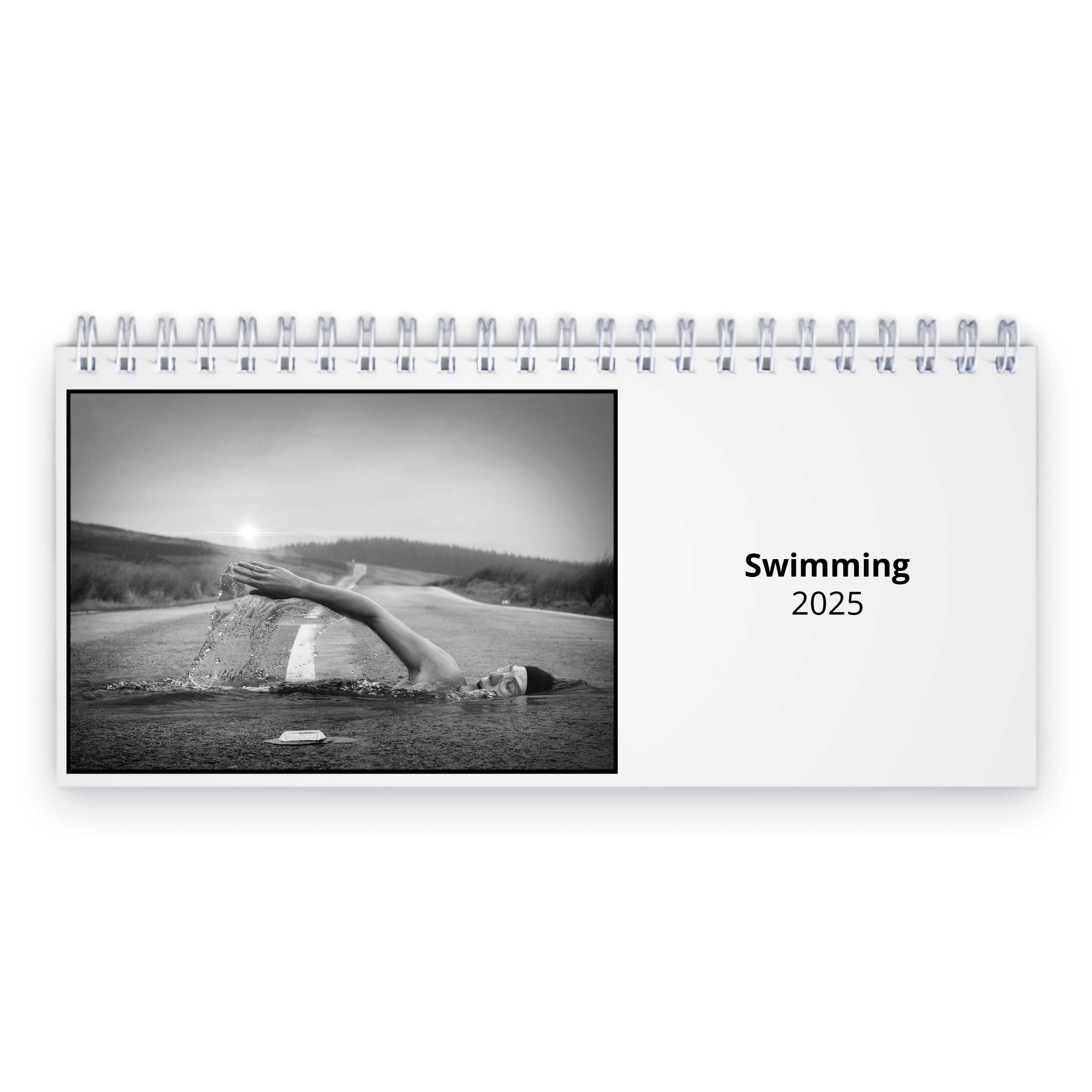 Swimming 2025 Desk Calendar