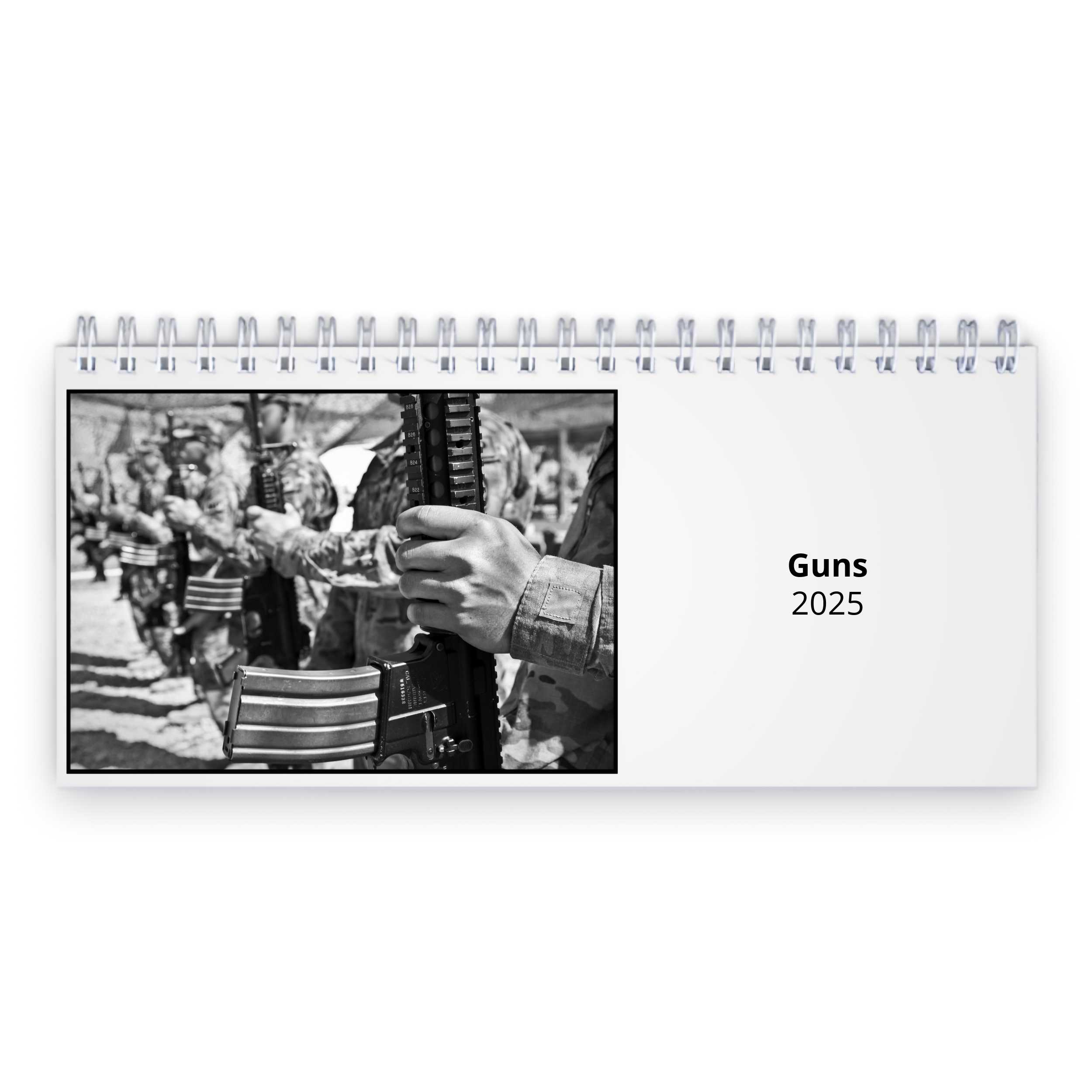 Guns 2025 Desk Calendar