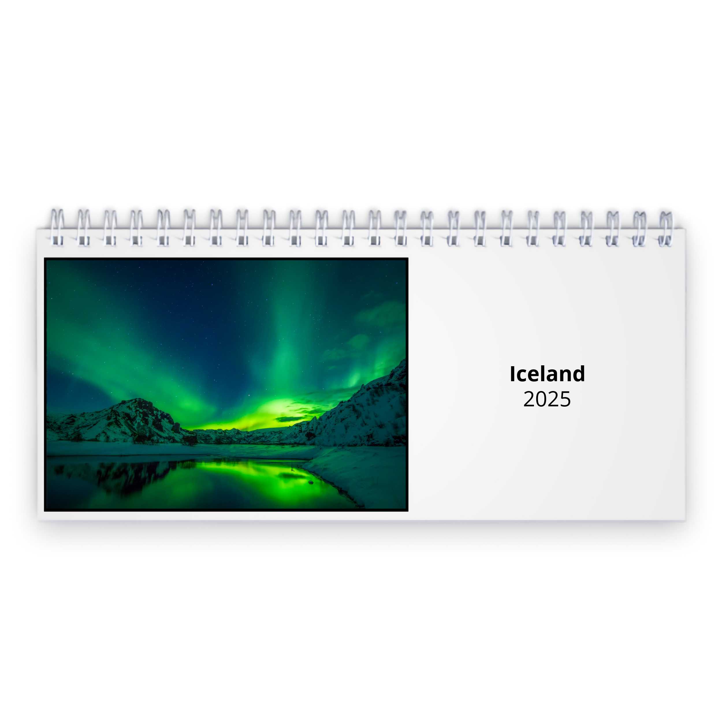 Iceland 2025 Desk Calendar