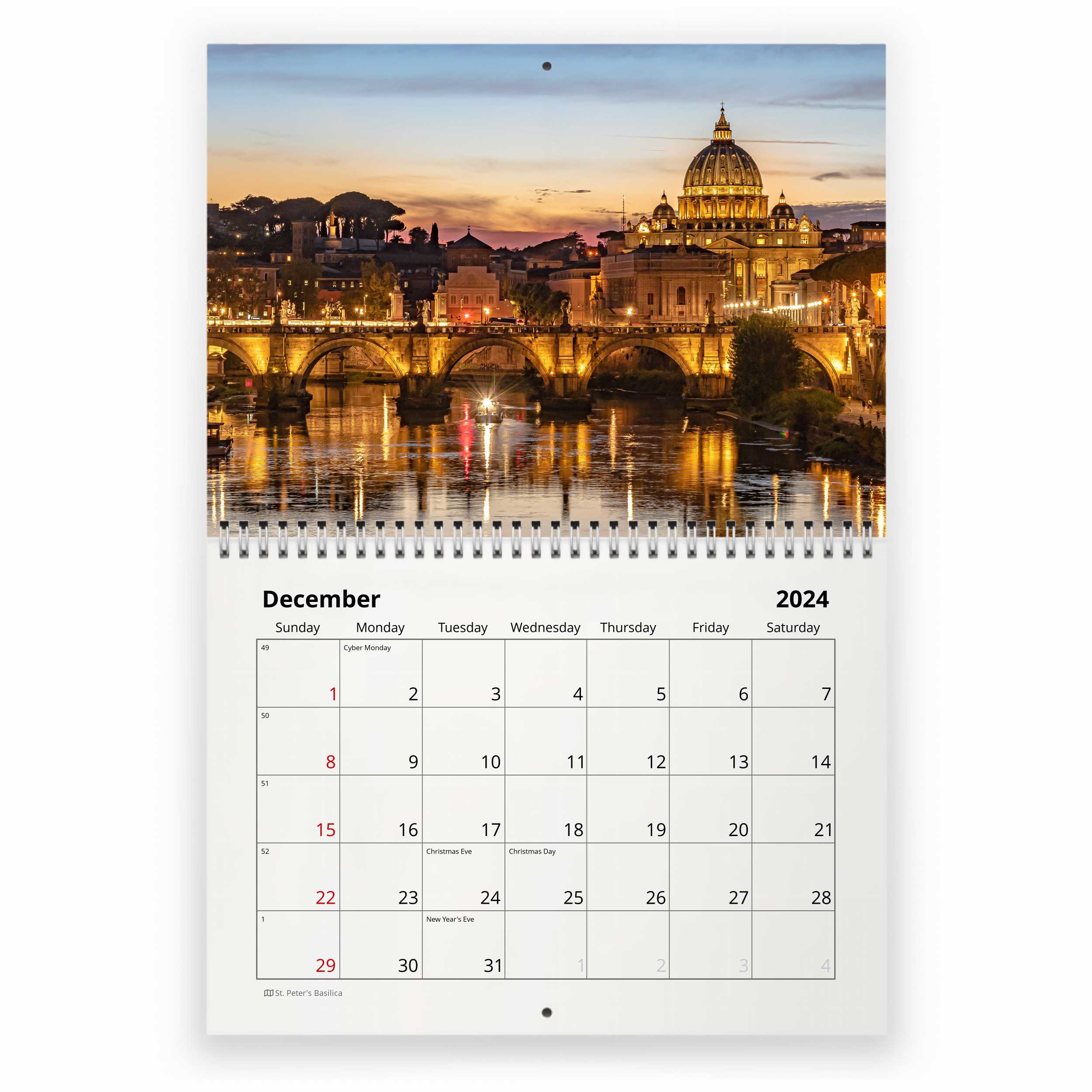 LEGAMI La Dolce Vita Wall Calendar 2024 – 30 x 29 cm
